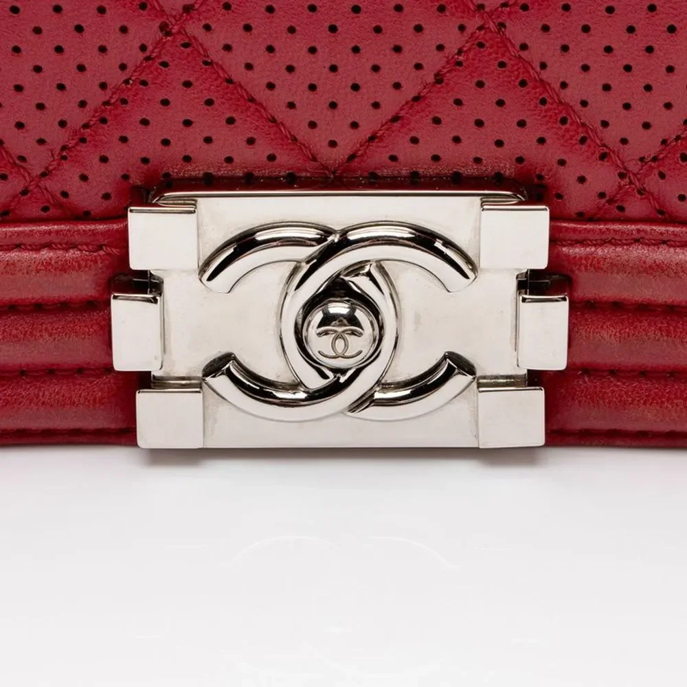 Chanel Perforated Lambskin New Medium Boy Bag - Picture 9 of 15